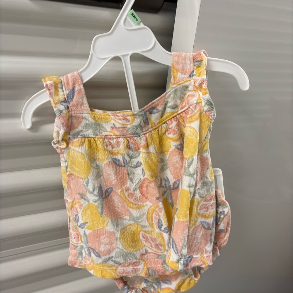 Carters Floral Baby Set in Yellow and Pink
